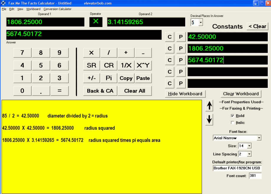  Fax Me the Facts Calculator 