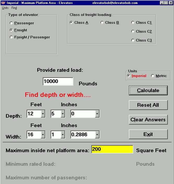  Maximum Platform Area Calculator 