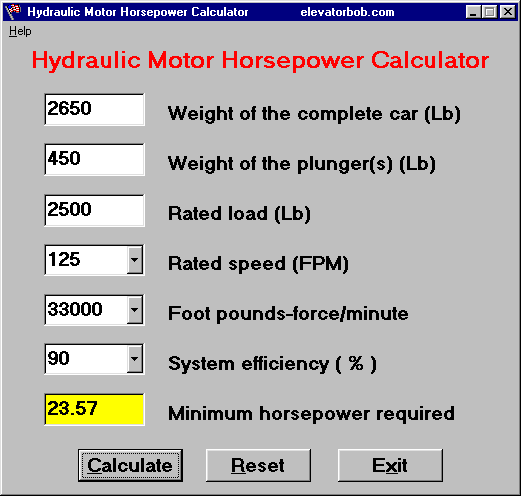  Hydraulic Motor Horsepower Calculator 